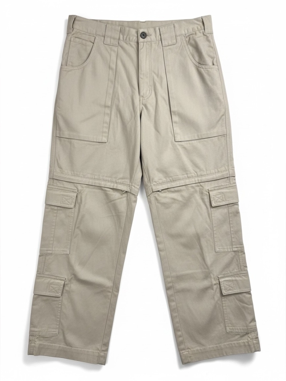 Illegal Jeans Vintage Convertible Cargo Pants Zip Off Shorts Khaki Size 36